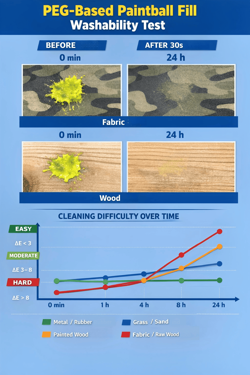 PEG vs. Oil-Based Paintballs easy to wash