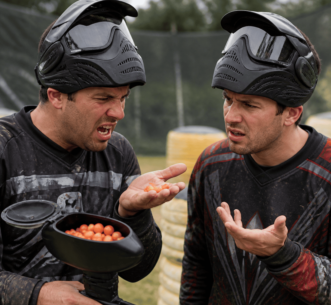 Examples of paintball quality issues that field owners should inspect by batch